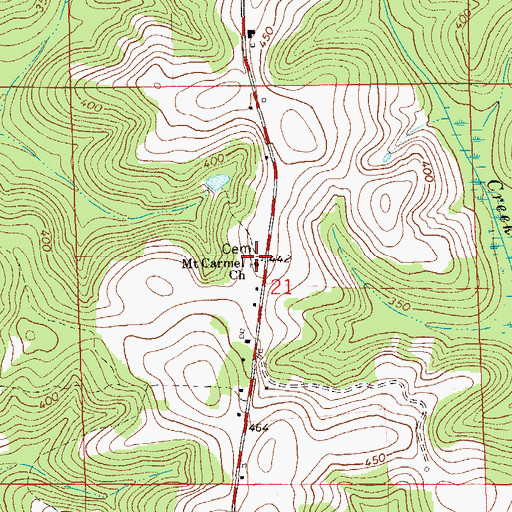 Topographic Map of Mount Carmel Church, AL
