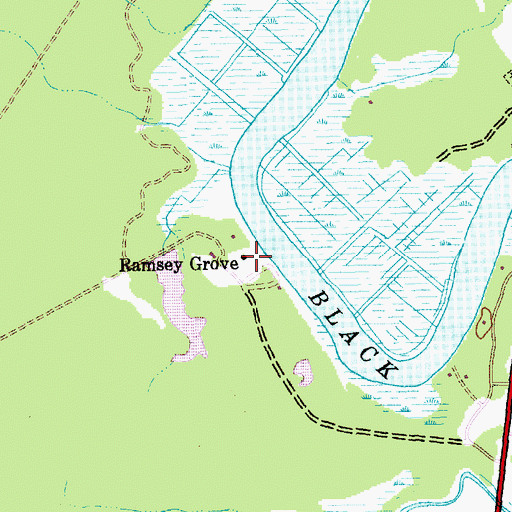 Topographic Map of Ramsey Grove, SC