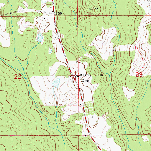 Topographic Map of Mount Carmel Church, AL