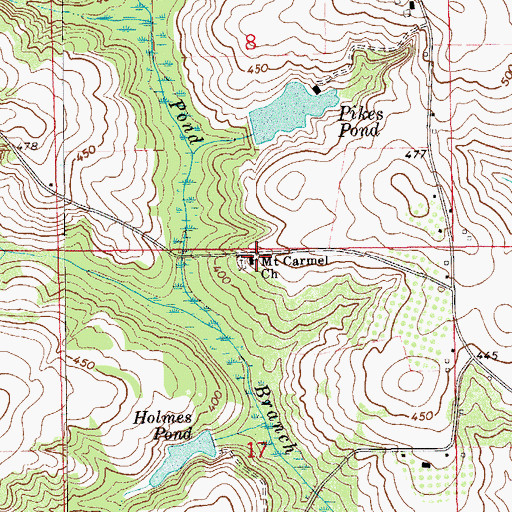 Topographic Map of Mount Carmel Church, AL