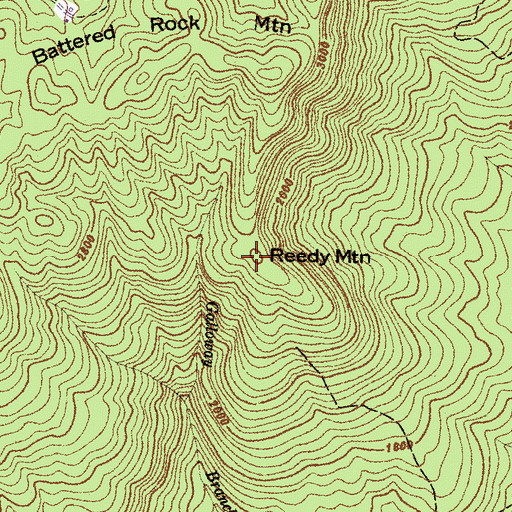 Topographic Map of Reedy Mountain, SC