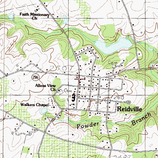 Topographic Map of Reidville, SC
