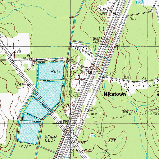 Topographic Map of Ricetown, SC