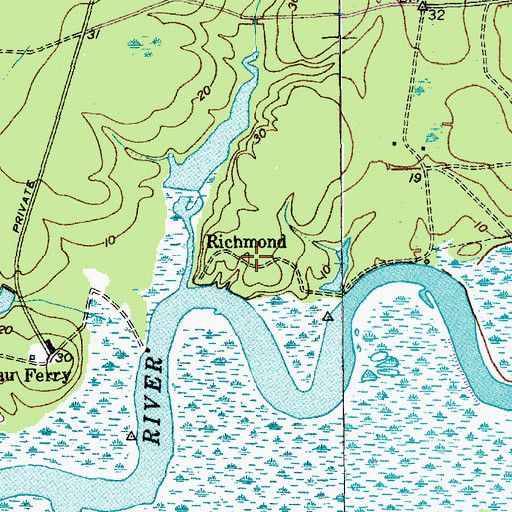 Topographic Map of Richmond, SC