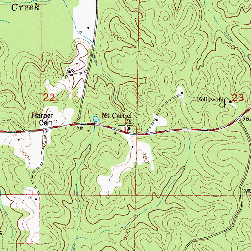 Topographic Map of Mount Carmel Church, AL