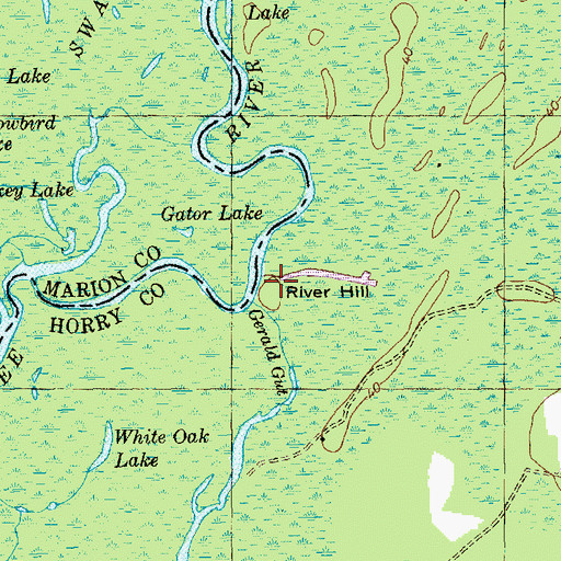 Topographic Map of River Hill, SC