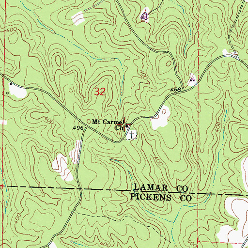 Topographic Map of Mount Carmel Church, AL