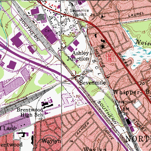 Topographic Map of Sevenmile, SC