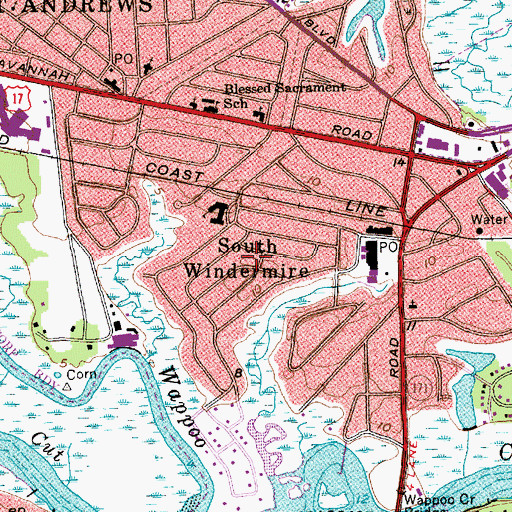 Topographic Map of South Windermire, SC