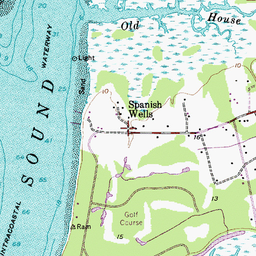 Topographic Map of Spanish Wells, SC