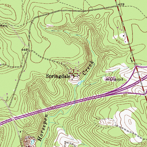 Topographic Map of Springdale, SC