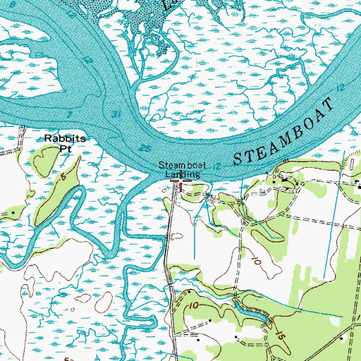 Topographic Map of Steamboat Landing, SC