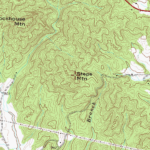 Topographic Map of Steps Mountain, SC