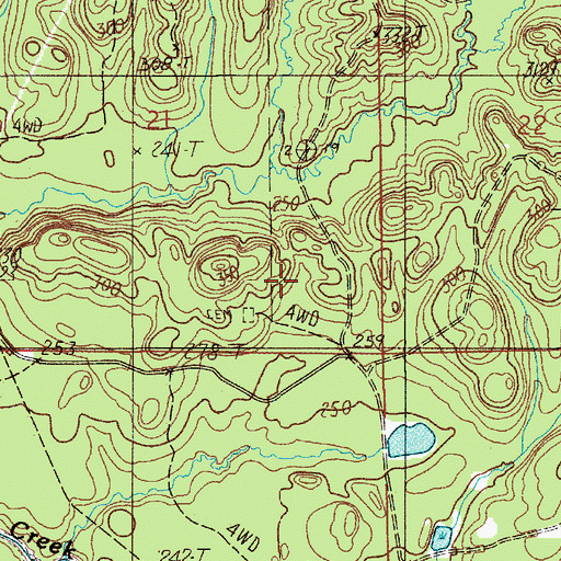 Topographic Map of Mount Clair School, AL
