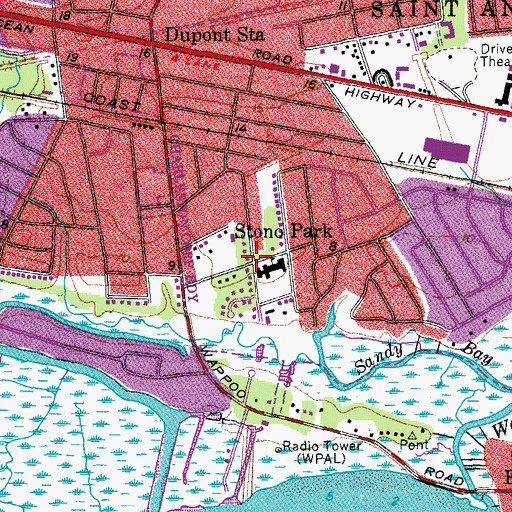 Topographic Map of Stone Park, SC
