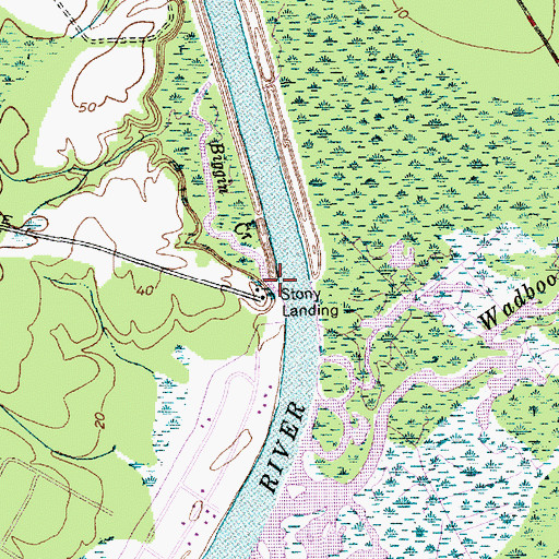 Topographic Map of Stony Landing, SC