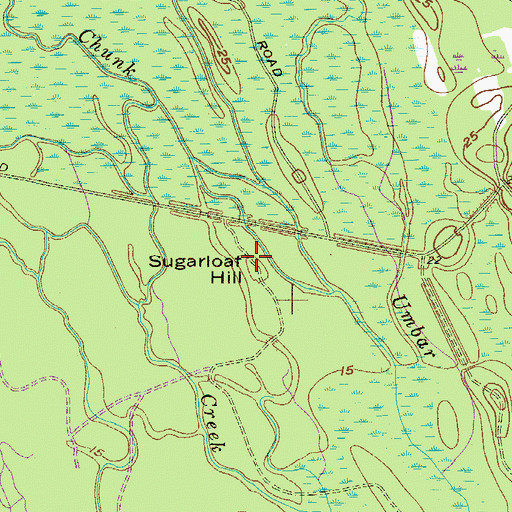 Topographic Map of Sugarloaf Hill, SC