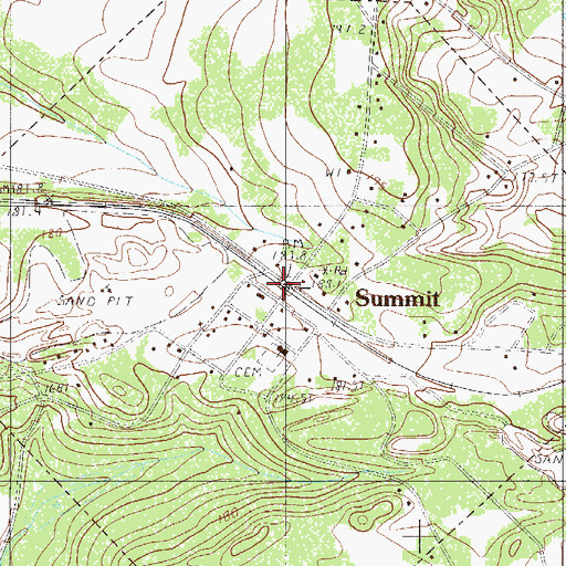 Topographic Map of Summit, SC