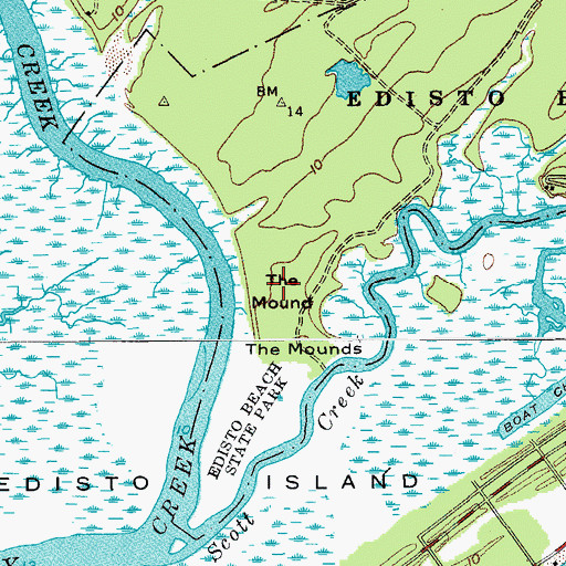 Topographic Map of The Mound, SC