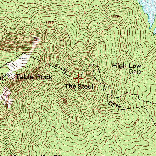 Topographic Map of The Stool, SC