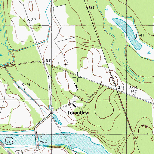 Topographic Map of Tomotley, SC