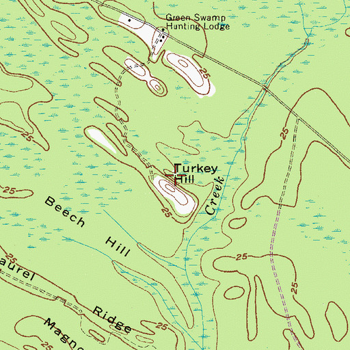 Topographic Map of Turkey Hill, SC