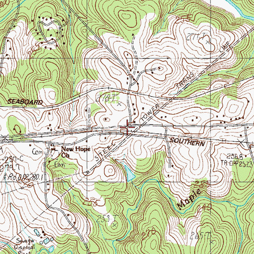 Topographic Map of Tyger, SC