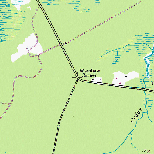 Topographic Map of Wambaw Corner, SC
