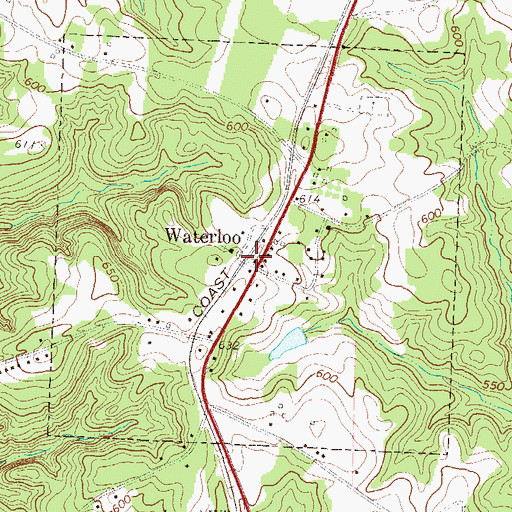 Topographic Map of Waterloo, SC