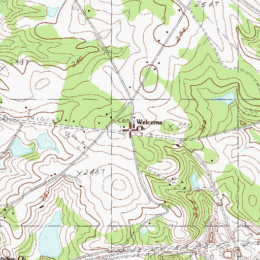 Topographic Map of Welcome, SC
