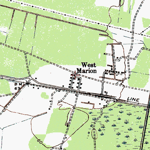 Topographic Map of West Marion, SC