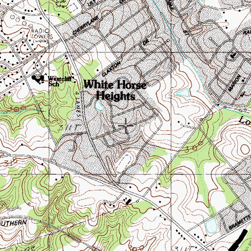 Topographic Map of White Horse Heights, SC