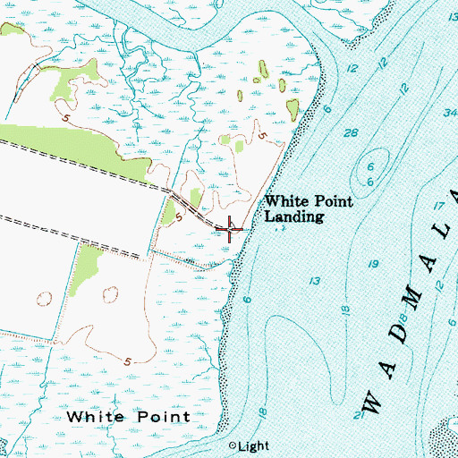 Topographic Map of White Point Landing, SC