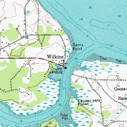 Topographic Map of Wilkins, SC