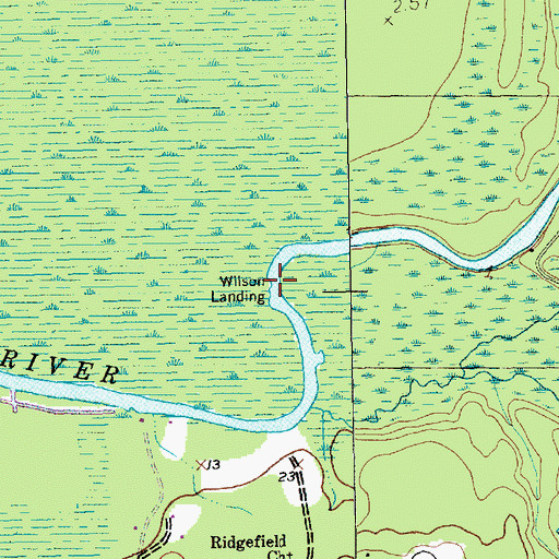 Topographic Map of Wilson Landing, SC