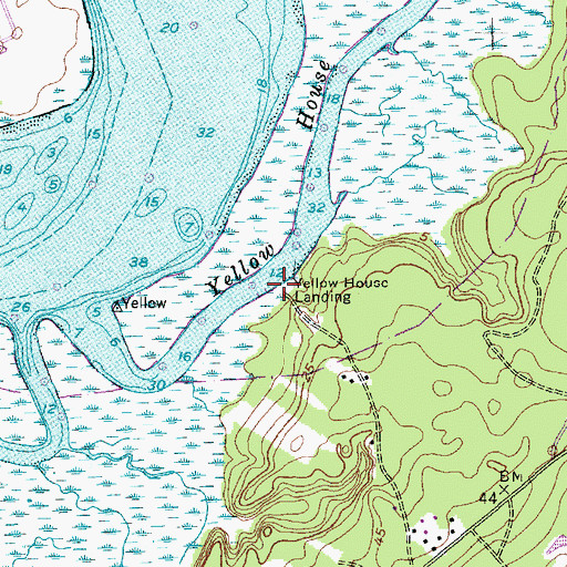 Topographic Map of Yellow House Landing, SC