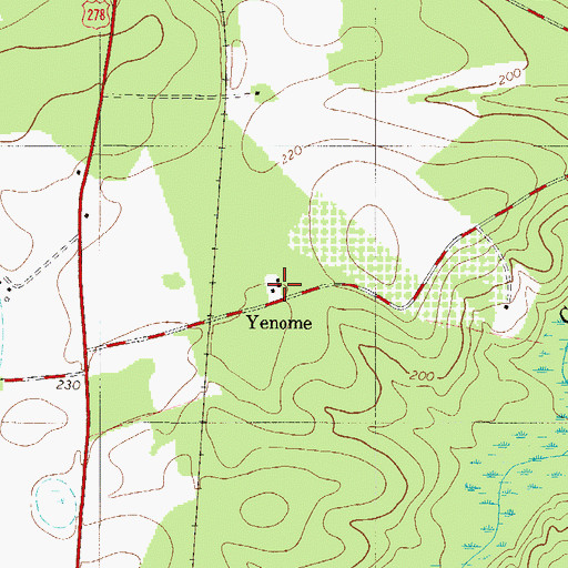 Topographic Map of Yenome, SC