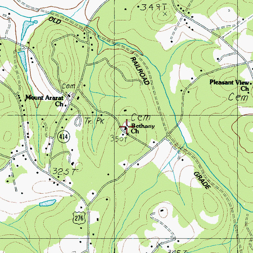 Topographic Map of Behtany CHurch, SC