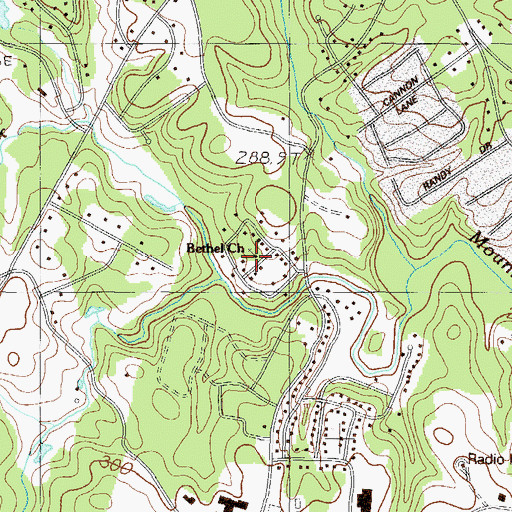 Topographic Map of Bethel Church, SC