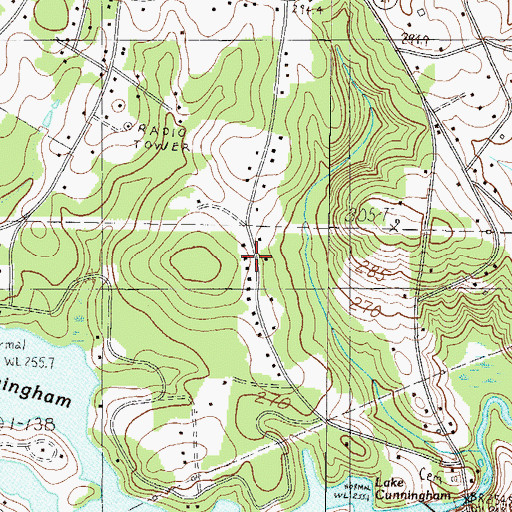 Topographic Map of Cannon Hills, SC