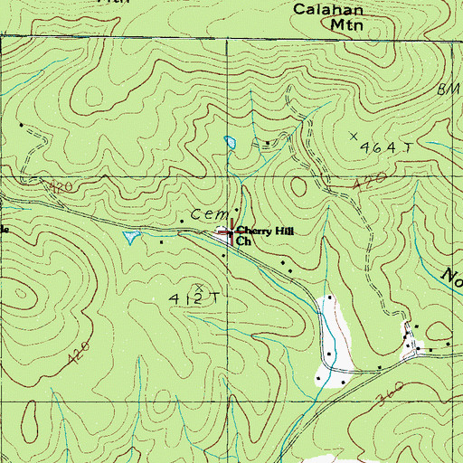 Topographic Map of Cherry Hill Church, SC