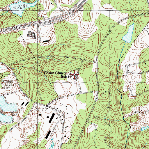 Topographic Map of Christ Church School, SC