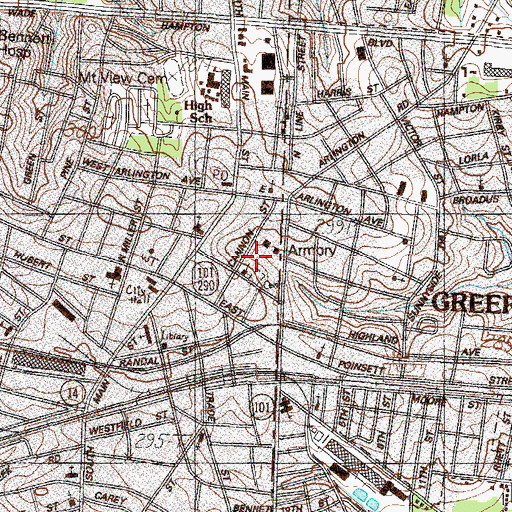 Topographic Map of City Park, SC