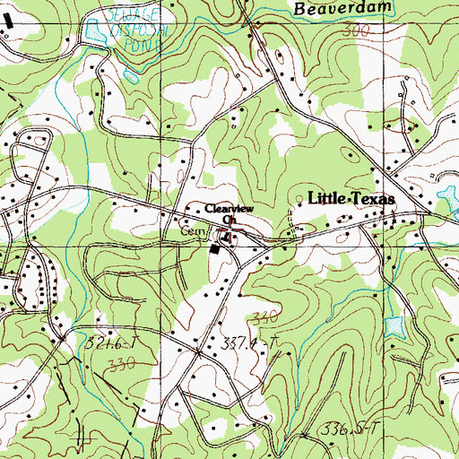Topographic Map of Clearview Church, SC