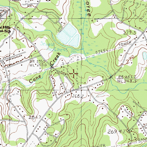 Topographic Map of Enoree Hills, SC