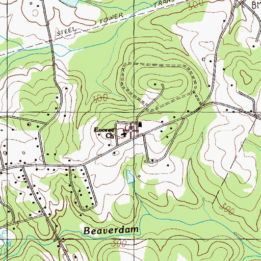 Topographic Map of Enoree School (historical), SC