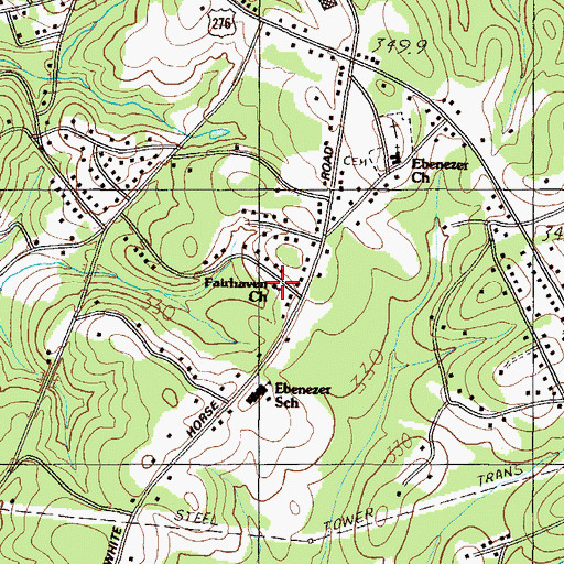 Topographic Map of Fairhaven Church, SC