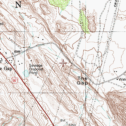 Topographic Map of The Gap, AZ