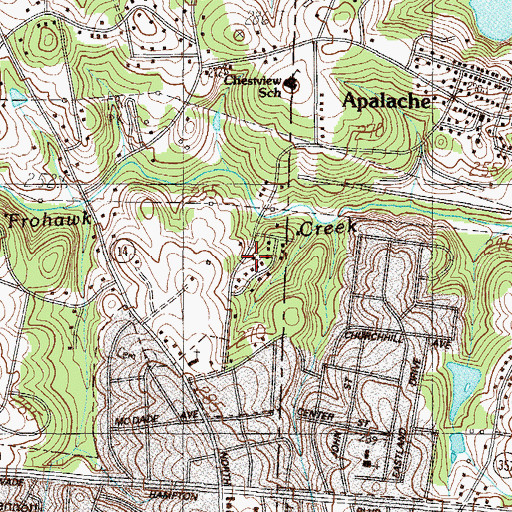 Topographic Map of Forest Hills, SC
