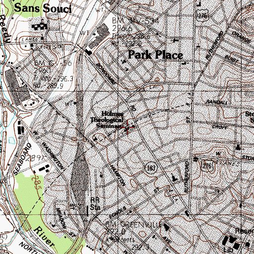 Topographic Map of Holmes Theological Seminary, SC